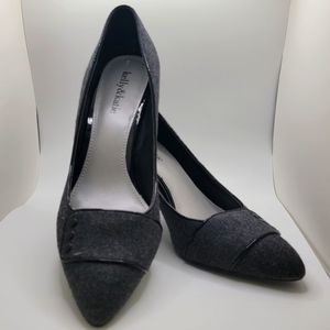 Kelly & Katie Grey Fabric Pumps sz 9